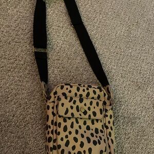 Universal Thread Tan and Black Patterned Crossbody Bag